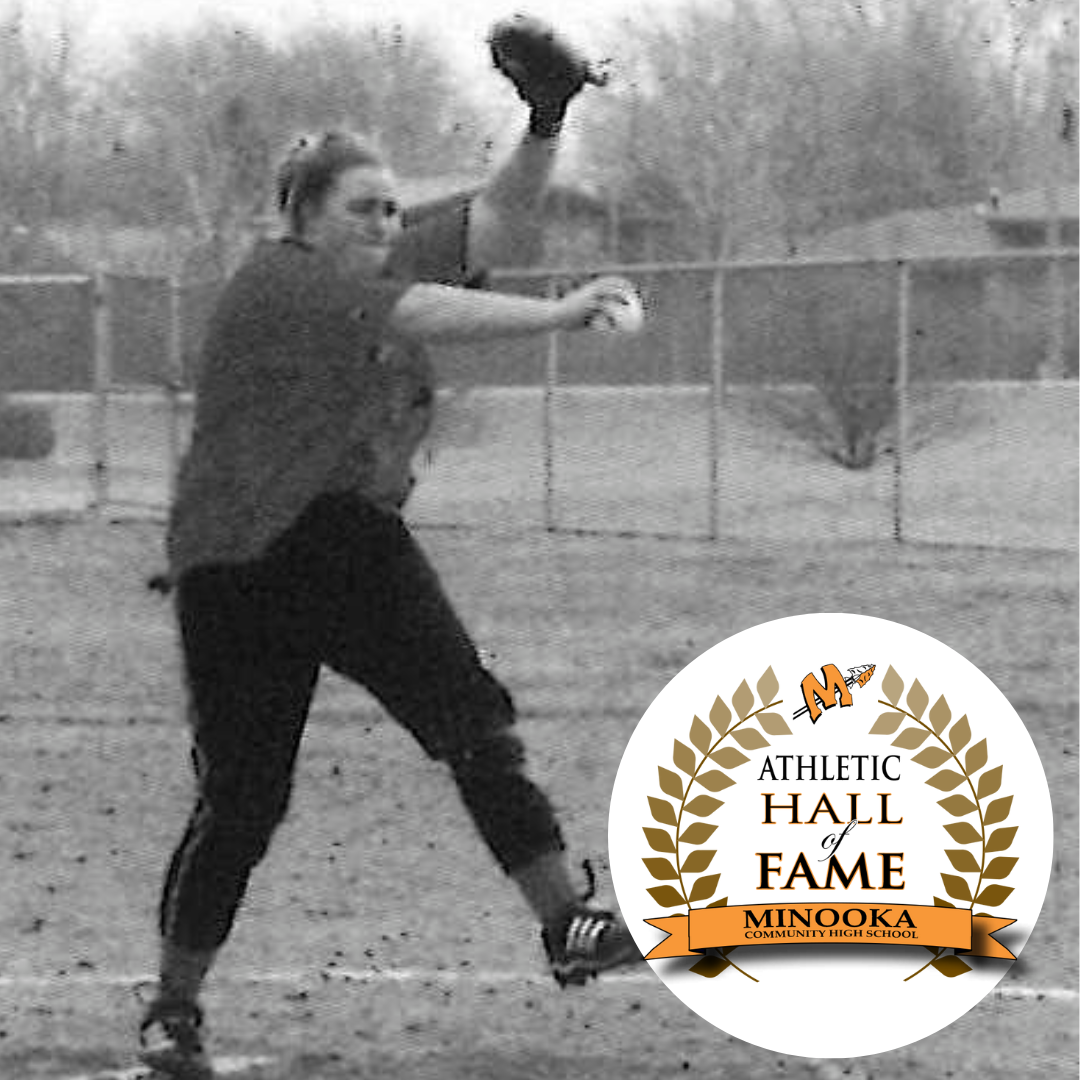 Jenna Hall was a three-sport athlete at Minooka.  She is one of the 2024 inductees in the MCHS Athletic Hall of Fame.