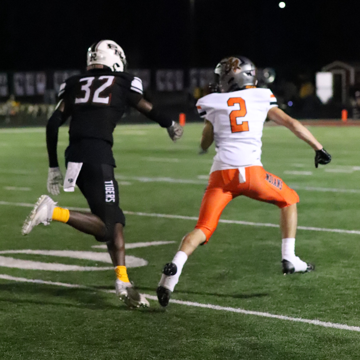 Senior Ty Couch goes out for a pass against Plainfield North on Oct. 11. 