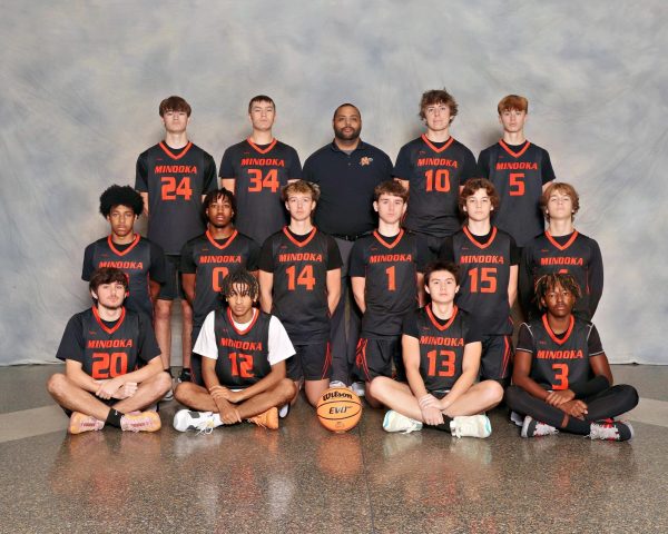 The sophomore boys basketball team is coach by Aaron Woods. 